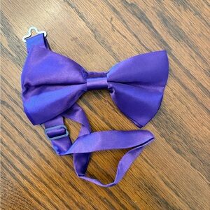 Purple Bow Tie - Classic Satin Bow